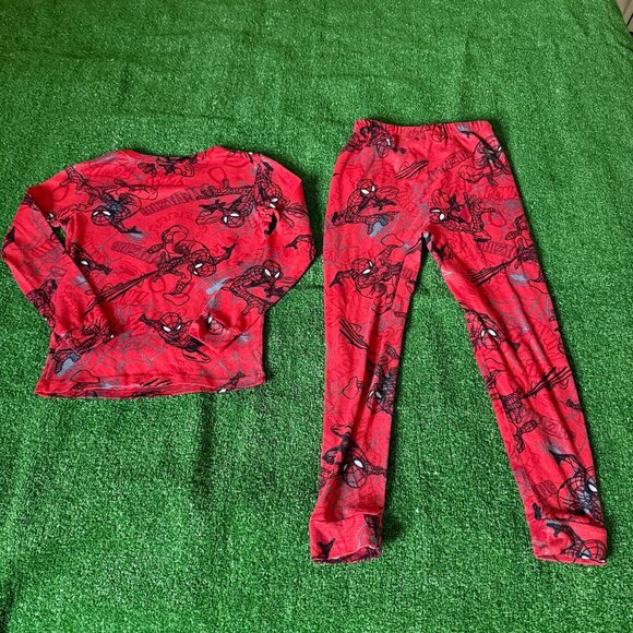 Bundle Pokemon Pikachu & Marvel Spiderman Two Pieces Pajama Set Kids Size 10 - Picture 12 of 15